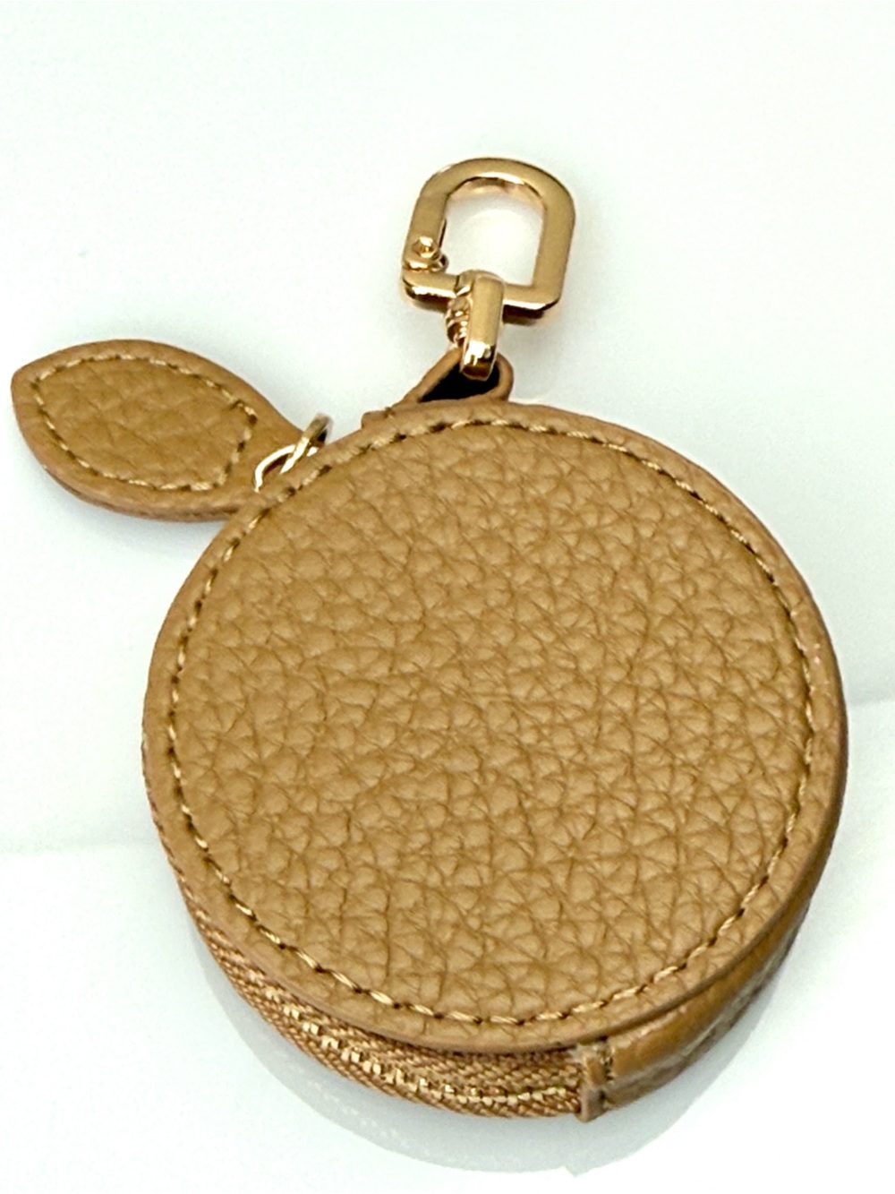 🥝 Kiwi Fruit Round Leather Coin Pouch Micro Mini Bag Charm - Picture 6 of 8